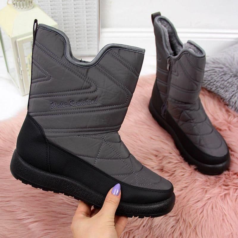 image-Gray NEWS W EVE309B waterproof snow boots