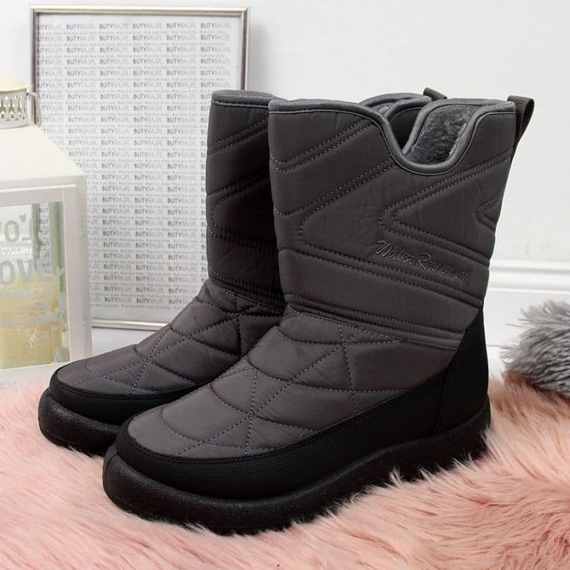 image-Gray NEWS W EVE309B waterproof snow boots