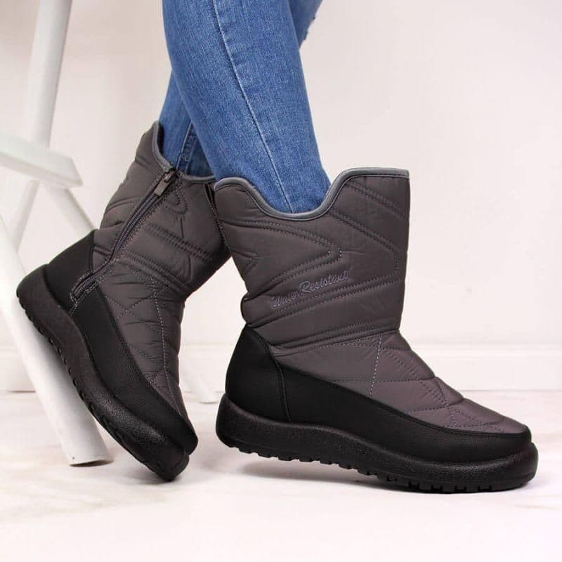 image-Gray NEWS W EVE309B waterproof snow boots