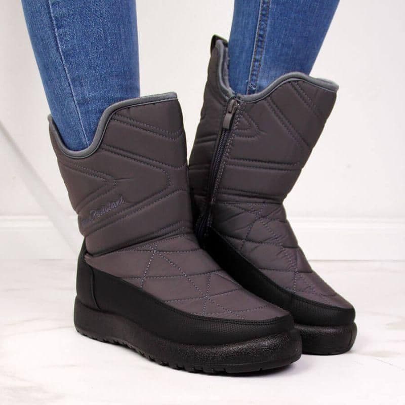 image-Gray NEWS W EVE309B waterproof snow boots