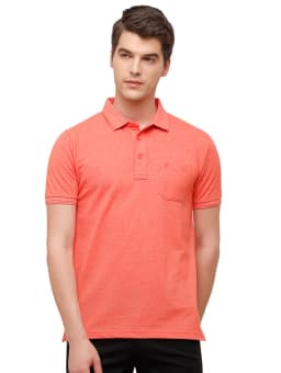 image-Men's Polyster Half Sleeve Sport Tshirt (Size-S) (Color-ORANGE)
