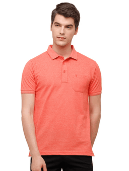 image-Men's Polyster Half Sleeve Sport Tshirt (Size-S) (Color-ORANGE)