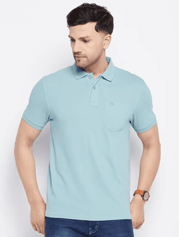 image-Men's Polyster Half Sleeve Sport Tshirt (Size-S) (Color-TUQUOISE )