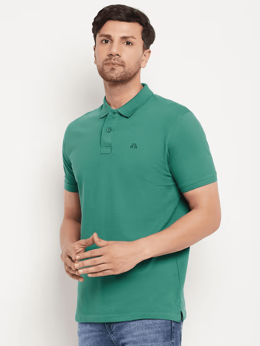 image-Men's Polyster Half Sleeve Sport Tshirt (Size-M) (Color-LIGHT GREEN)