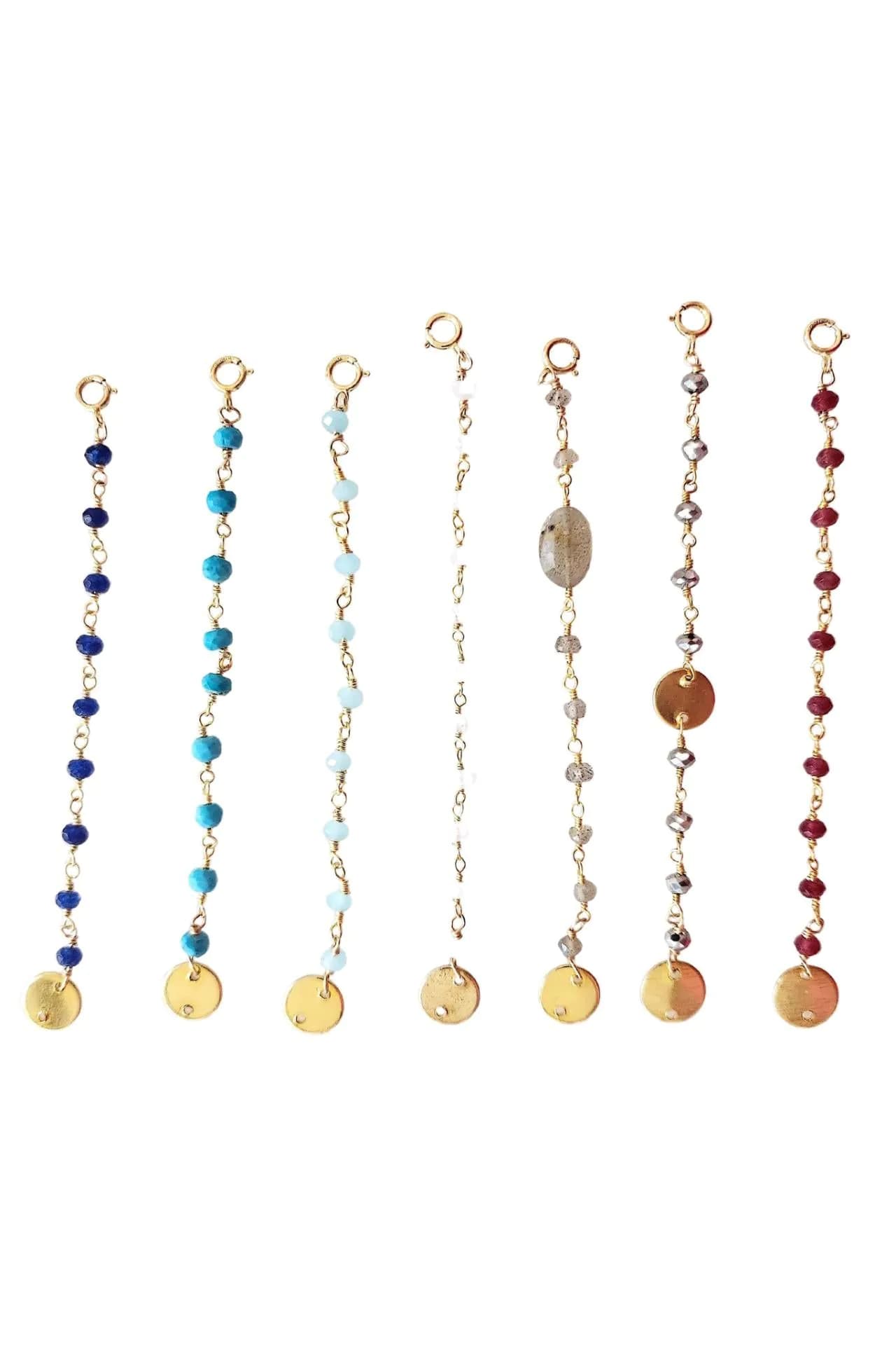 image-Semi-Precious Bead Necklace Extender