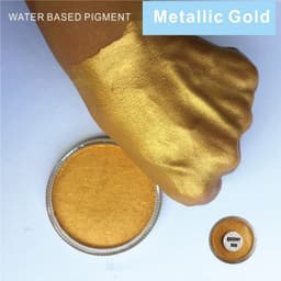 image-Metallic Golden 30g/pc Water Based Face And Body Paint Pigment Great Use in Festival Party Fancy Dress Beauty Makeup Tool