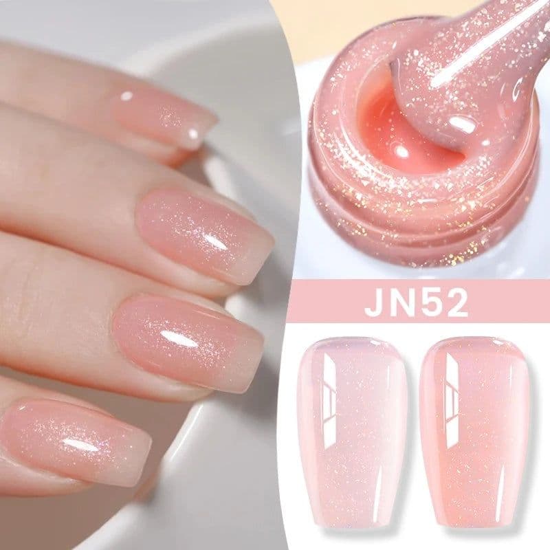 image-BORN PRETTY Milky White Jelly Nude Gel Nail Polish 10ml White Translucent Soak Off Gel Vernis Semi Permanent Need UV Light Cure