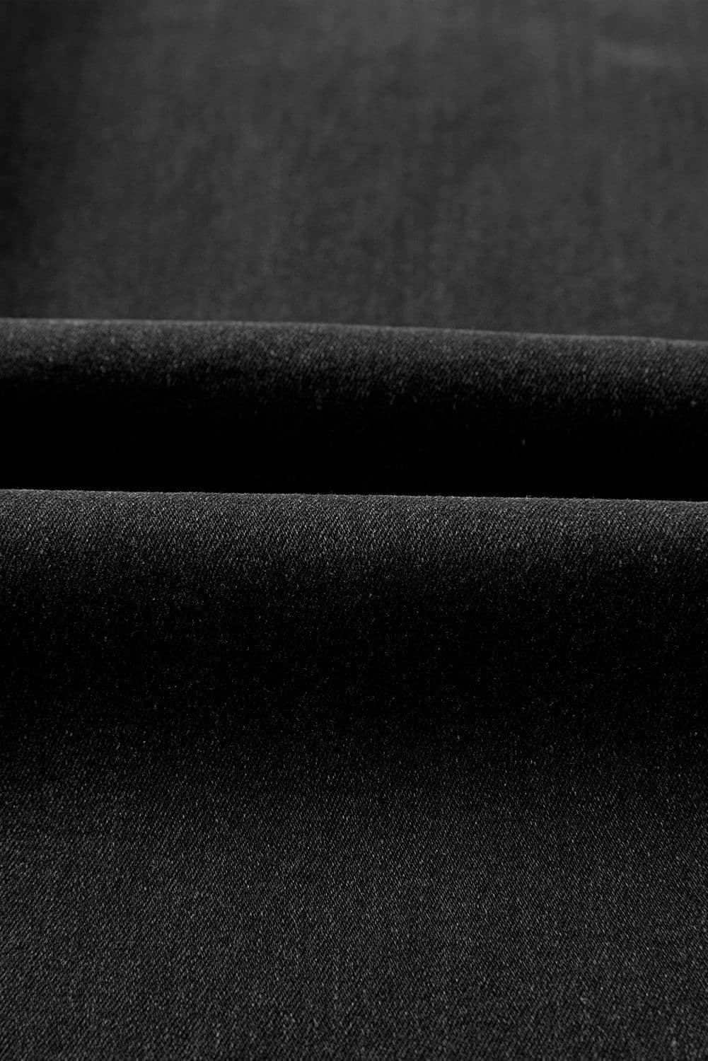 image-Black Raw Hem Unique Cuffs Straight High Rise Loose Jeans