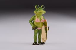 image-Frog Holding a Surfboard
