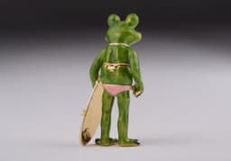 image-Frog Holding a Surfboard