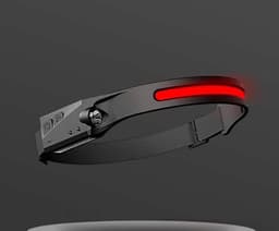 image-COB LED Induction Riding Headlamp Flashlight USB Rechargeable Waterproof Camping Headlight With All Perspectives Hunting Light