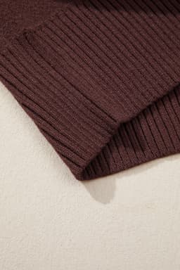 image-Brown Cowgirl Fashion Print Casual Sweater