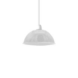 image-Vintage White Industrial Easy Fit Dome Shaped Lamp Shade Ceiling, Pendant, Wall Light Metal E27 Light Fitting 60W