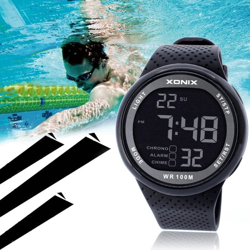 image-Hot!!! Fashion Men Sports Watches Waterproof 100m Outdoor Fun Digital Watch Swimming Diving Wristwatch Reloj Hombre Montre Homme