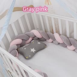 image-Baby Bumper Bed Braid Knot Pillow Cushion Bumper for Infant cuna Bebe lit Crib Protector Cot Bumper Room Decor