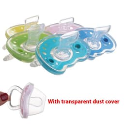 image-Baby Products Full Silica Gel Pacifier Two-color Liquid Silicone Sleep Comfort Baby Pacifier Baby