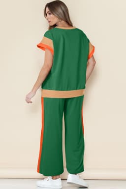 image-Valerian Color Block Two-Piece Set
