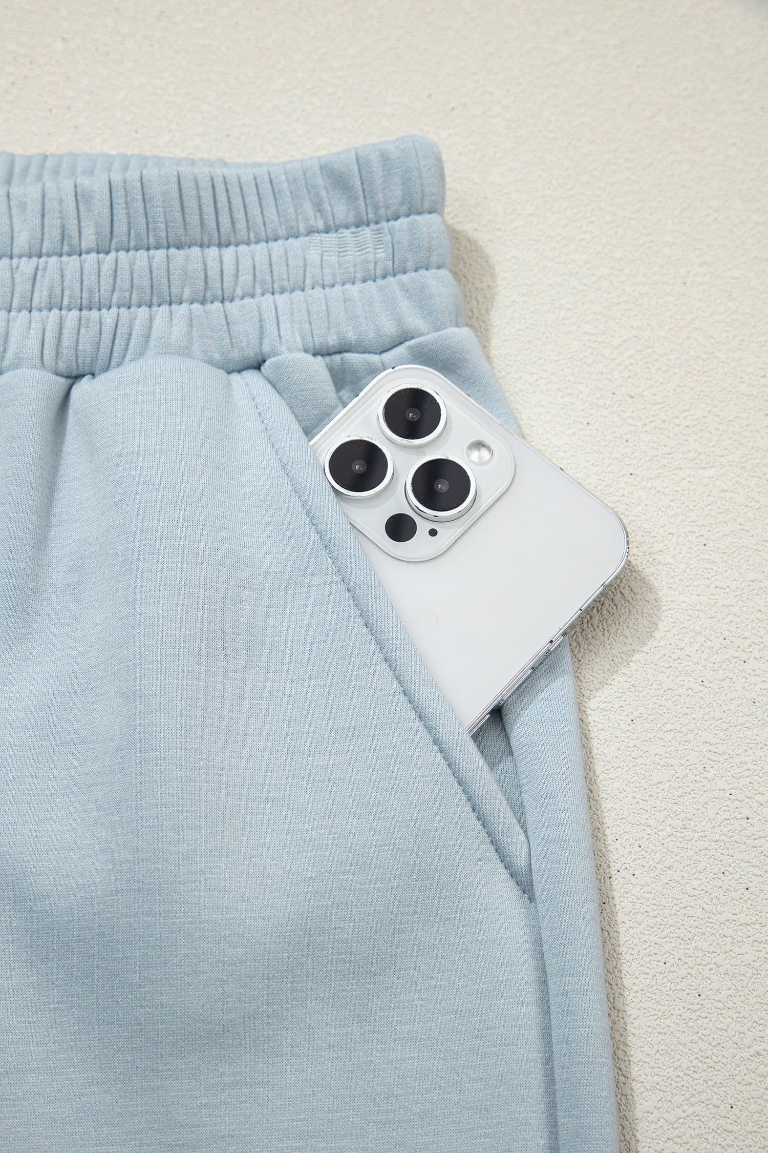 image-Light Grey Half Zip Polo Tee Casual Pant Set