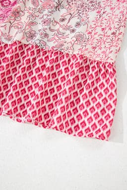 image-Red Boho Maxi Skirt - Tassel Drawstring Waist