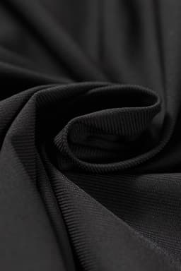 image-Black Pocketed Wide Waistband Swim Shorts