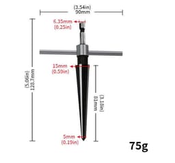image-Round Shank Hex Shank Taper Reamer Woodworking Chamferer