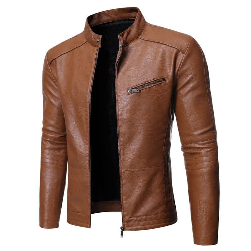 image-New European And American Men's Motorcycle Leather Jackets