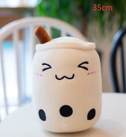 image-Cute Fruit Drink Plush Stuffed Soft Strawberry Milk Tea Plush Boba Tea Cup Toy Bubble Tea Pillow Cushion Kids Gift