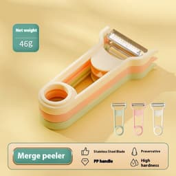 image-3 In 1 Cheese Grater Portable Handheld Stainless Steel Vegetable Grater Kitchen Tools Efficient Food Graters Home Kitchen Gadgets