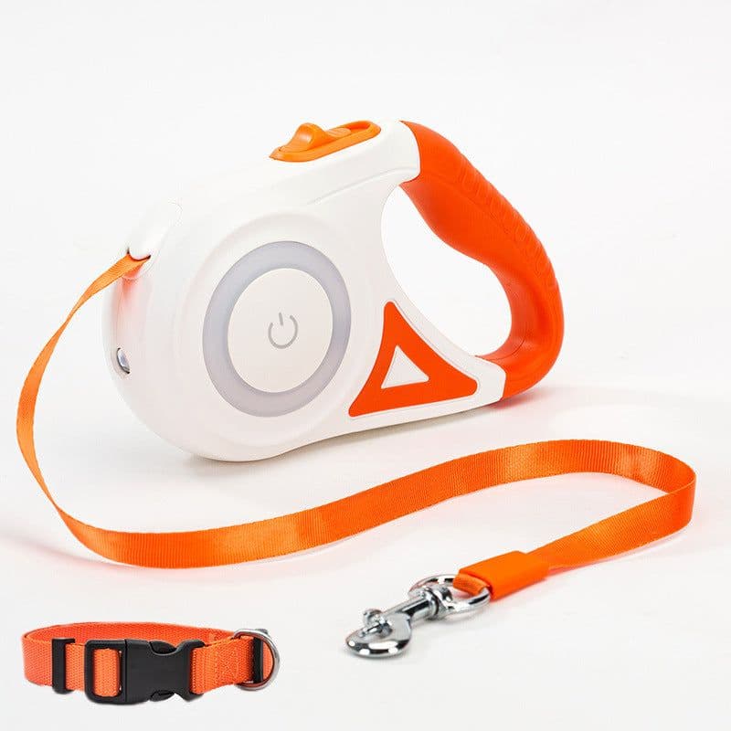 image-Dog Leash Retractable Leash And Dog Collar Spotlight Automatic Pet Dog Cat Traction Rope For Small Medium Dogs Pet Product