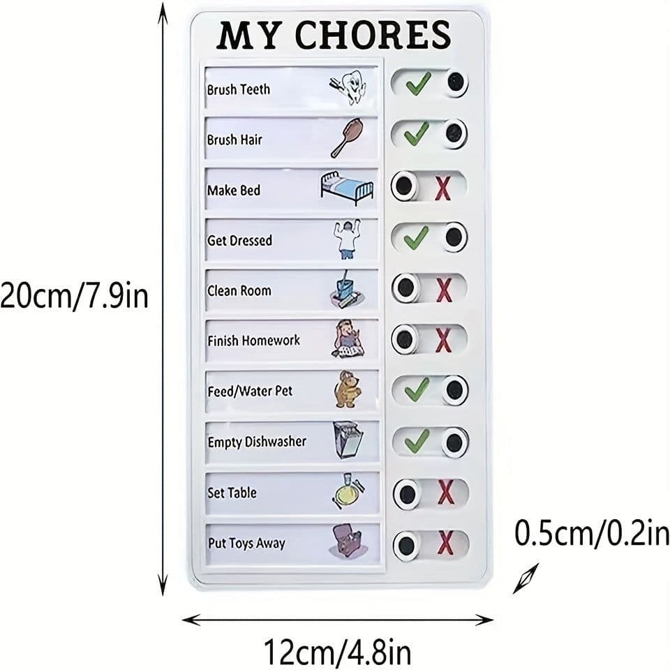 image-Self-discipline Punch Card Students' Develop Good Habits Planner Old Man My Chores Memo Message Inspection Table Can Replace Daily Life, Good Habits Develop Daily Learning Task Planning