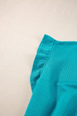 image-Skobeloff Textured Ruffle Split Top & Shorts Set