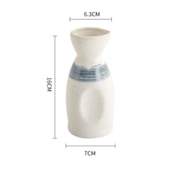 image-Japanese Style Ceramic Wine Pot - Handmade Baijiu Carafe