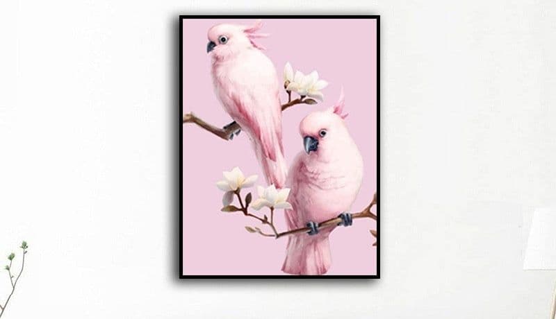 image-Rubik's Cube Round Diamond Parrot Diamond Painting Living Room Bedroom Brick Hot Decorative Painting
