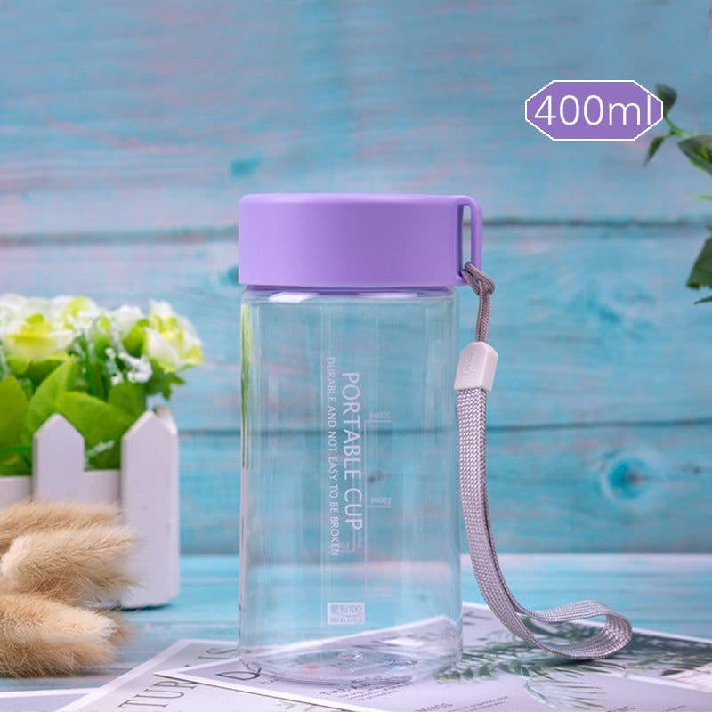 image-Mini Plastic Cup Water Cup Cute Portable Accompanying Cup With Rope