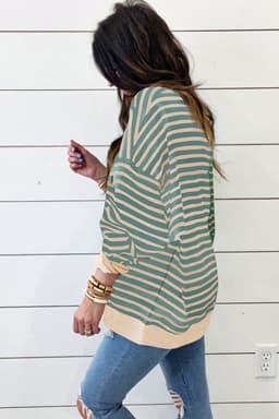 image-Colorblock Drop Shoulder Oversize Sweatshirt