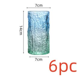 image-Gradient Color Wine Glass Tree Pattern Cup Glass Water Cup Tea Cup