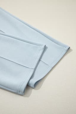 image-Light Grey Half Zip Polo Tee Casual Pant Set