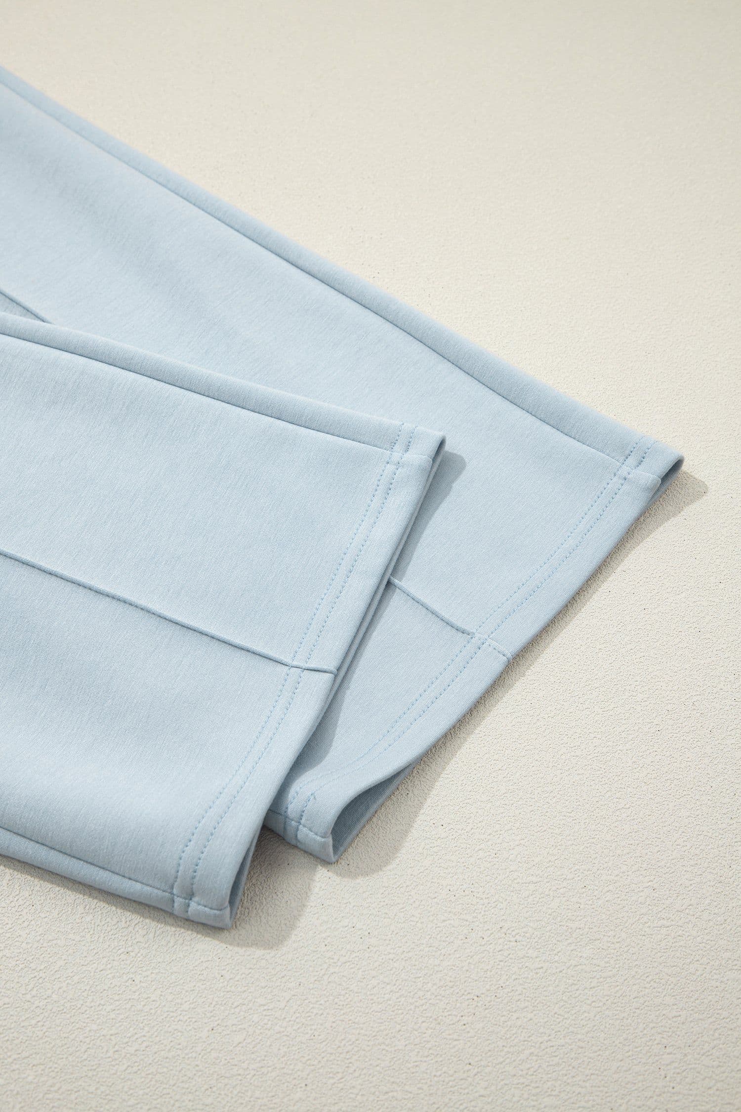 image-Light Grey Half Zip Polo Tee Casual Pant Set