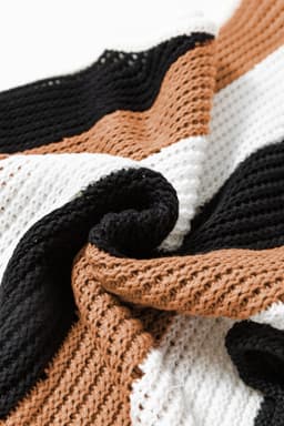 image-Khaki Stripe Sleeveless Knitted Sweater Vest