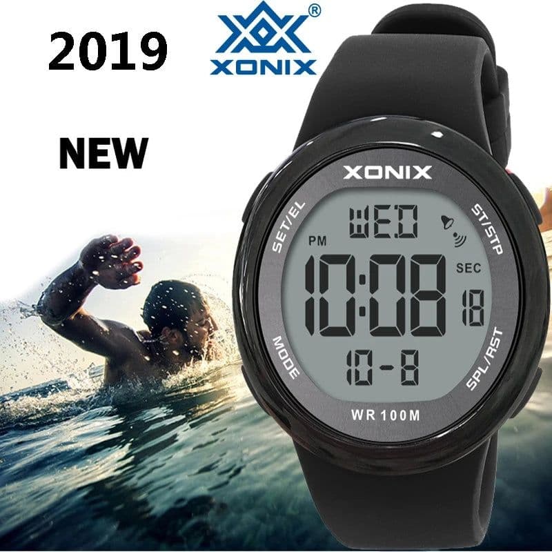 image-GOLDEN Sports Classics Men Relogio Masculino LED Digital Diving Swimming Reloj Hombre Acrylic Mirror Sumergible Wristwatch NY