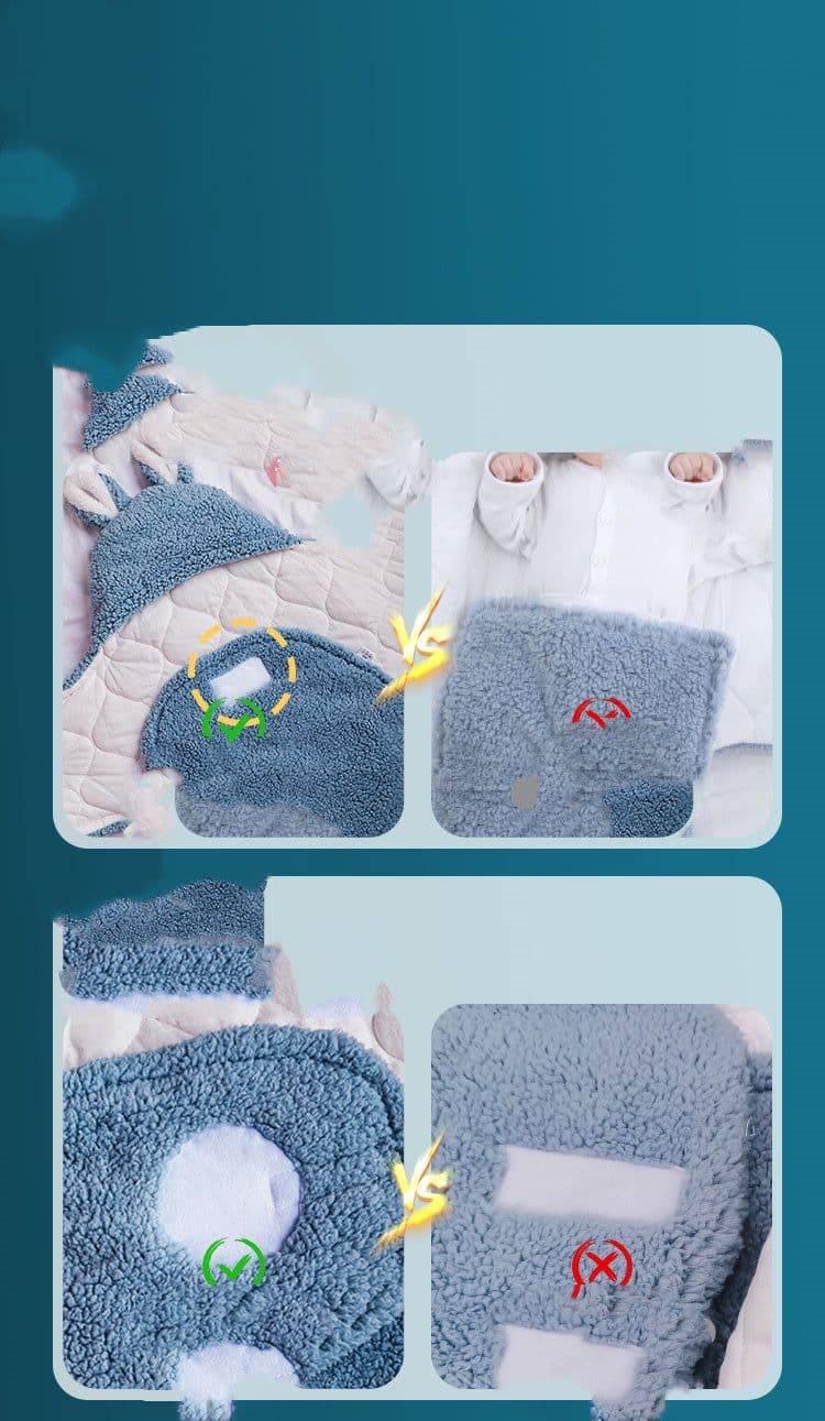 image-Baby's Anti-shock Wrapped In Sleeping Bag Swaddled By Baby
