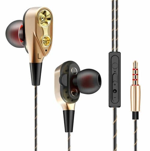 image-Metal In-ear Wire-controlled Music Small Headphones