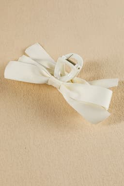 image-Black Large Bow Hair Claw Clip - Durable Plastic Decor