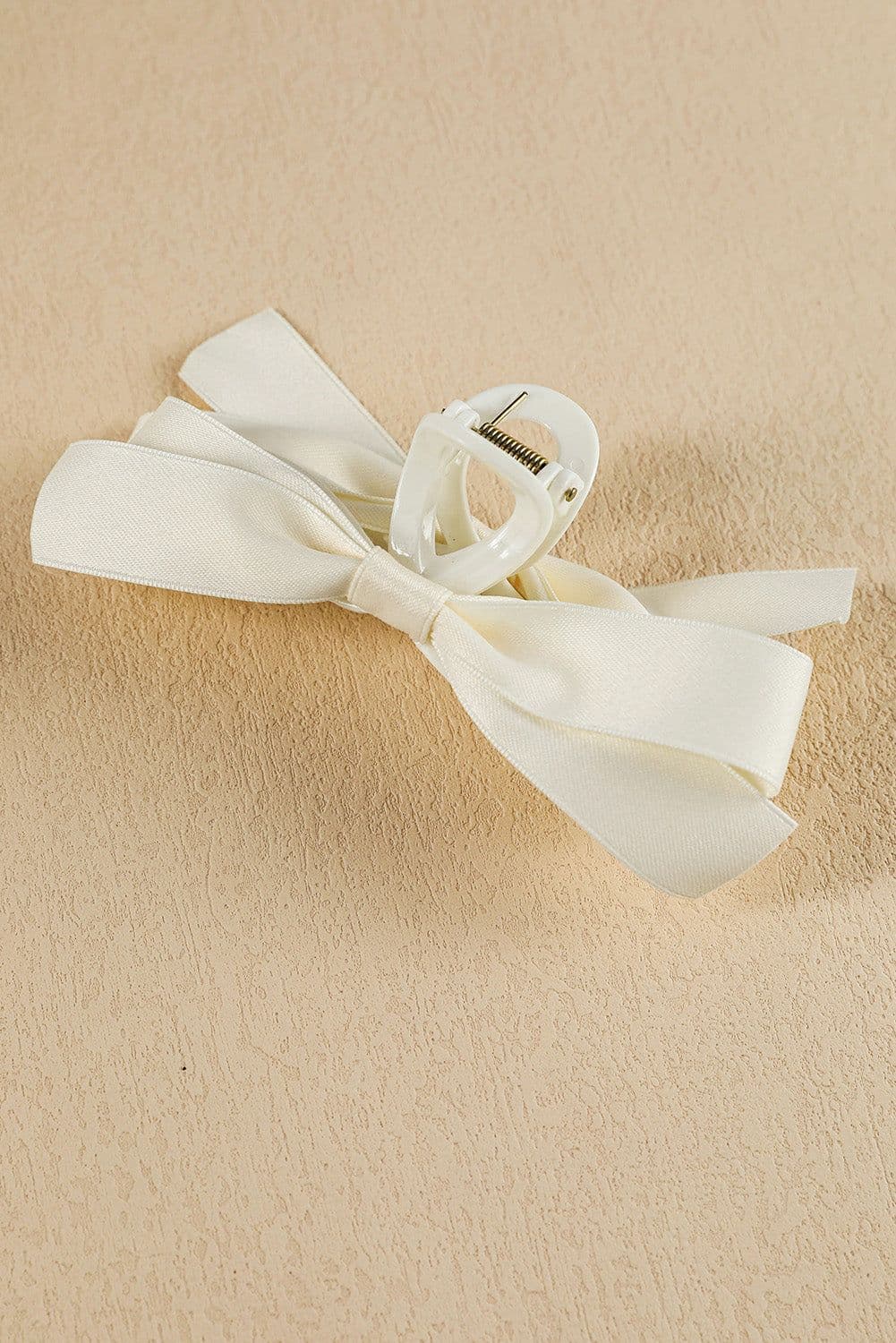 image-Black Large Bow Hair Claw Clip - Durable Plastic Decor