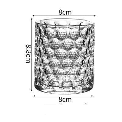 image-Embossed Bead Point Cup Glass Classical Water Cup High-Value Juice Cup Ins Wind Beverage Water Cup
