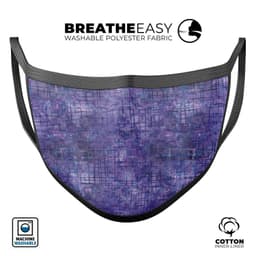 image-Indigo Watercolor Cross Hatch - Made in USA Mouth Cover Unisex