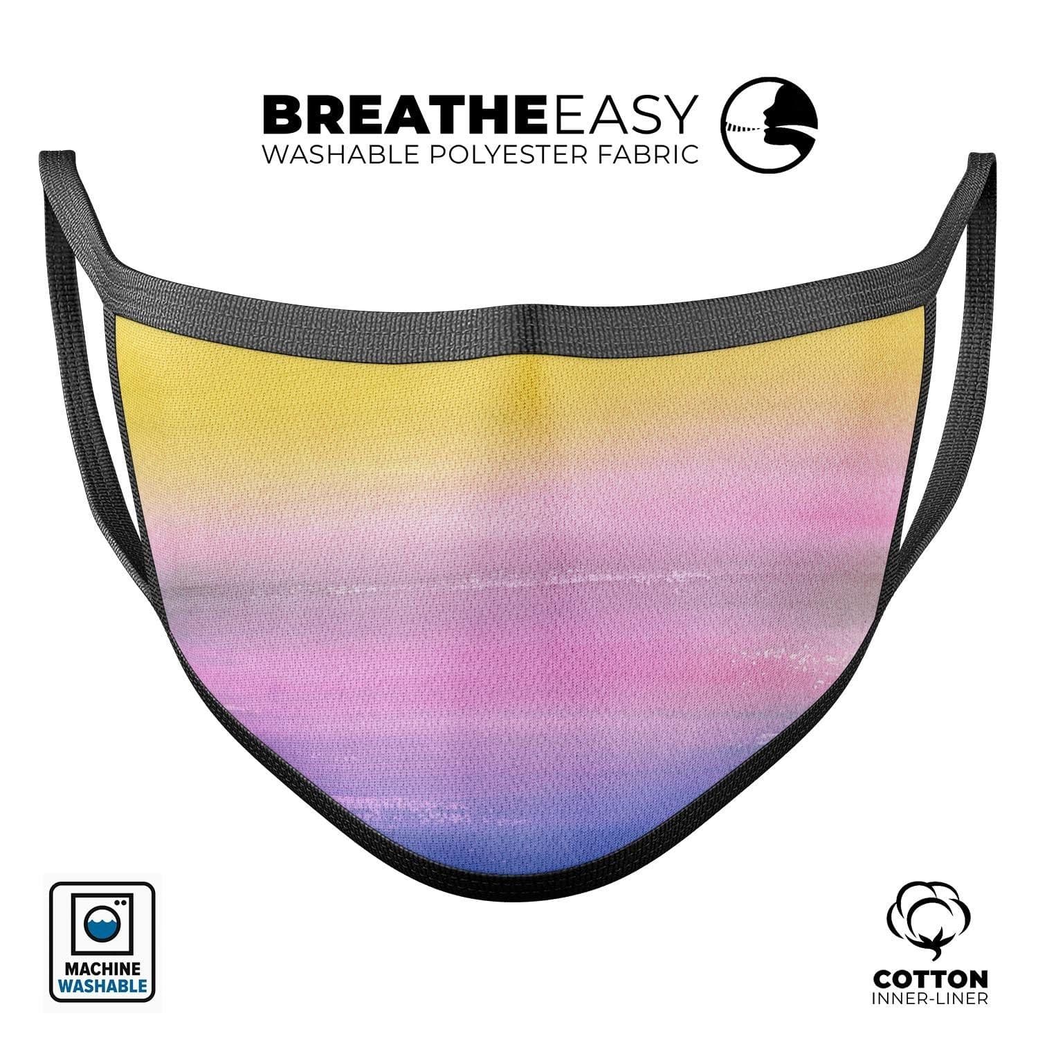 image-Lined 443 Absorbed Watercolor Texture - Made in USA Mouth Cover Unisex