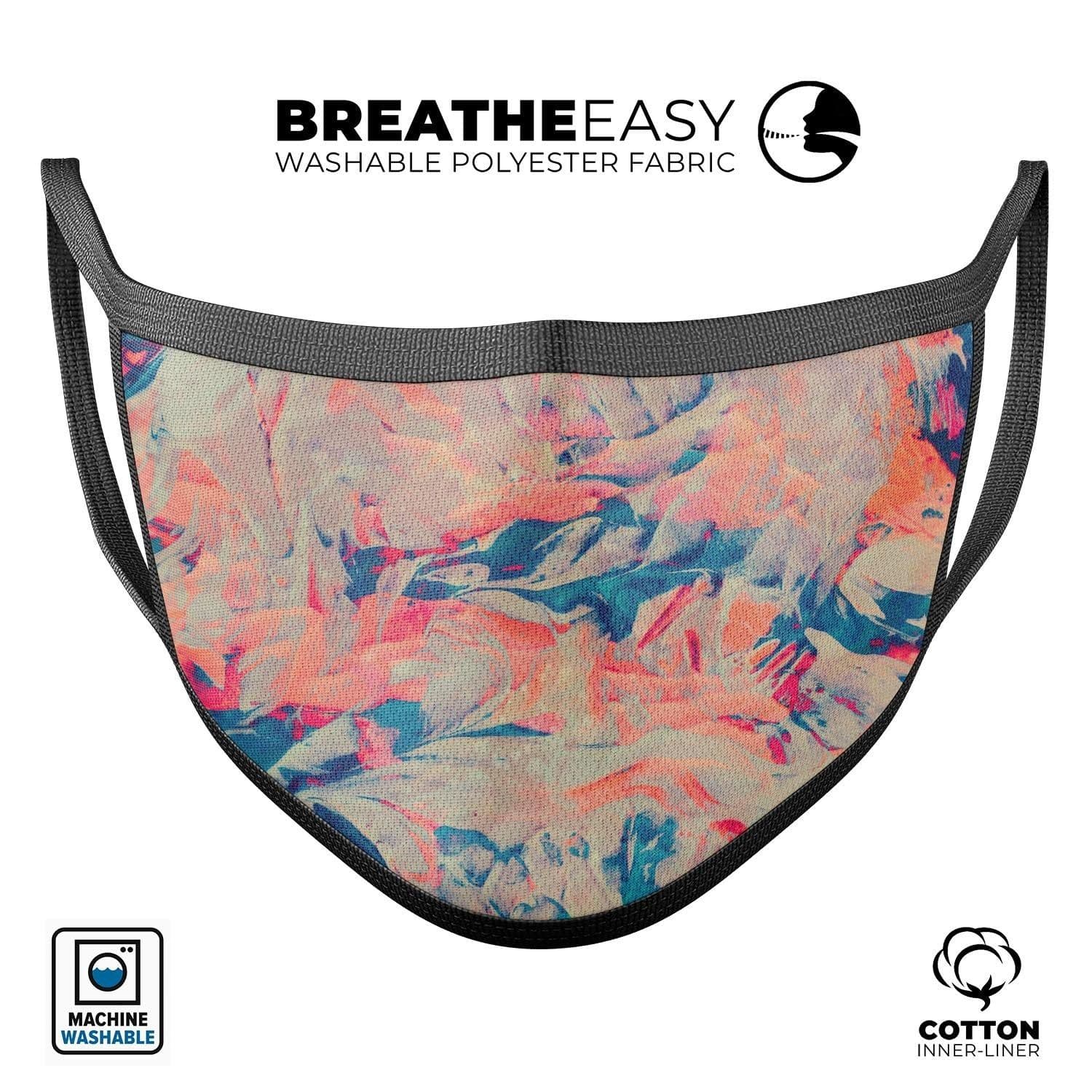 image-Liquid Abstract Paint Remix V12 - Made in USA Mouth Cover Unisex