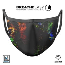 image-Liquid Abstract Paint Remix V53 - Made in USA Mouth Cover Unisex