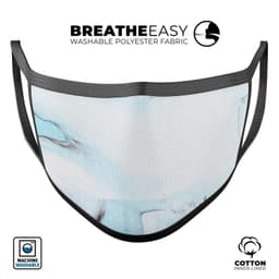 image-Mixtured Blue 99 Textured Marble - Made in USA Mouth Cover Unisex